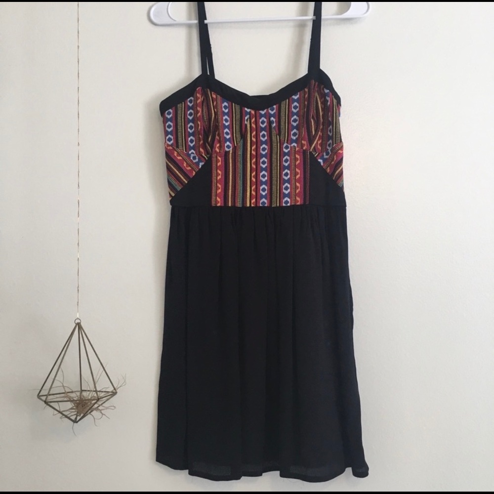 Topshop Dress 6 Black Red Print Special Edition